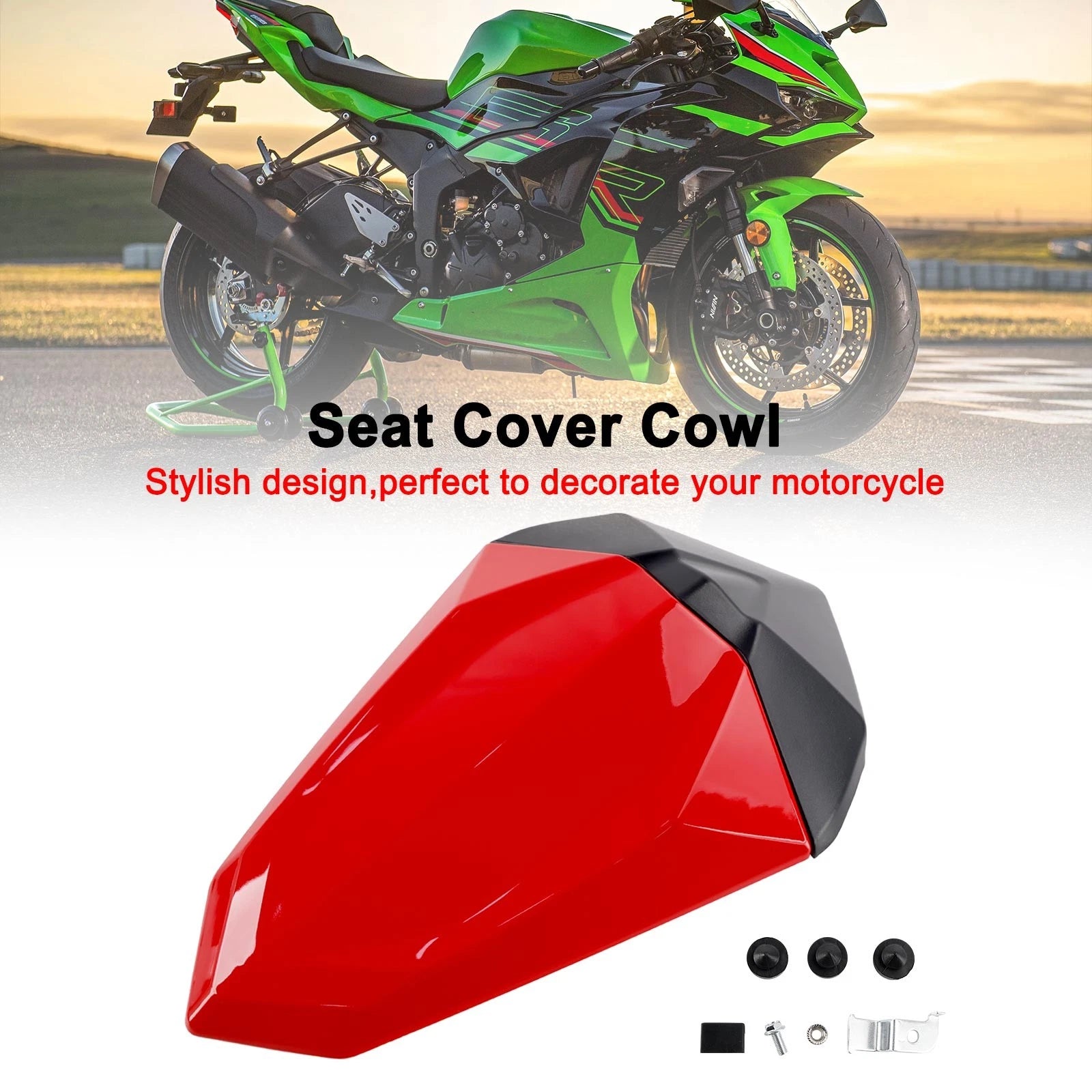 Tail Rear Seat Fairing Cowl for Kawasaki Ninja 500 EX500R Z500 (2024-2025) Red