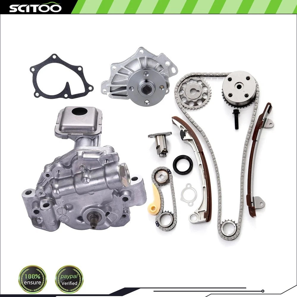 Timing Chain Water Pump Oil Pump Kit for Toyota 2.0L 2.4L 2AZFE (2001–2009)