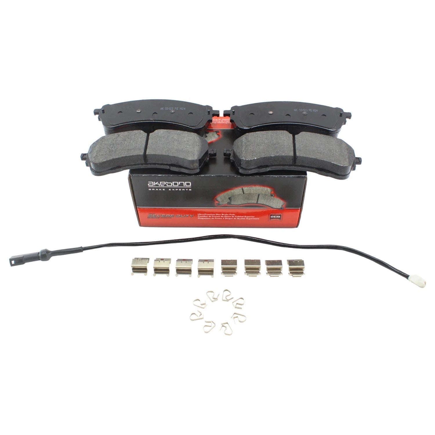 Set of 4 Akebono Severe Duty Rear Ceramic Disc Brake Pads for Ford Transit (2015–2023)