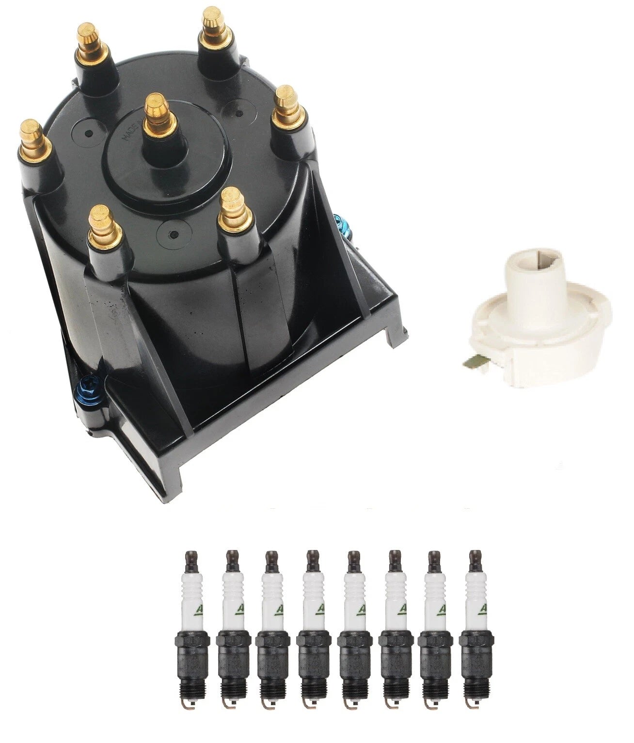 Distributor Rotor Cap & Spark Plugs Kit for Chevy Caprice Monte Carlo (V6)