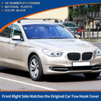 Front Right Tow Hook Cover for BMW 535i 550i GT Black