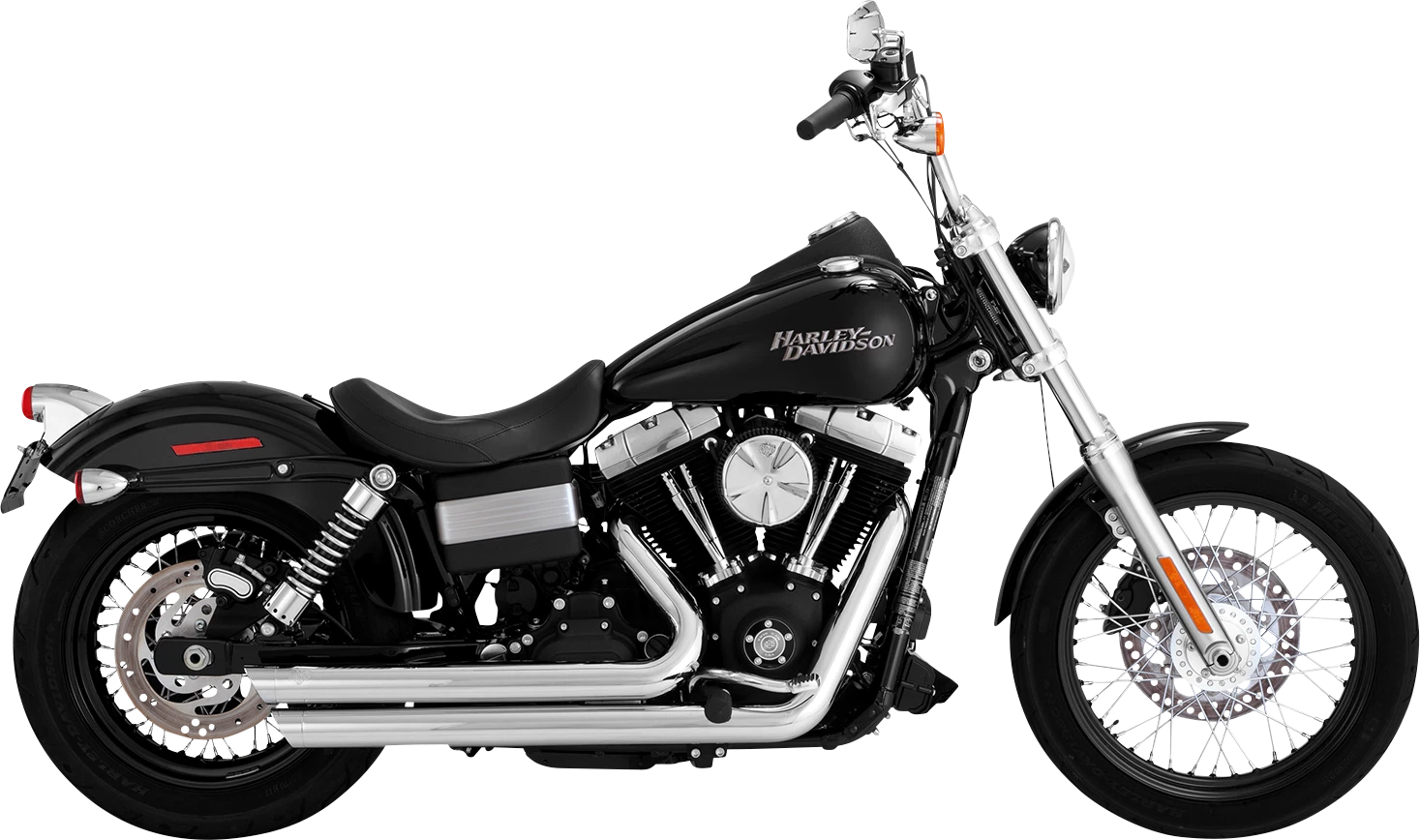 Vance & Hines Big Shots Chrome Exhaust for Harley Dyna Softail (2010–2017)