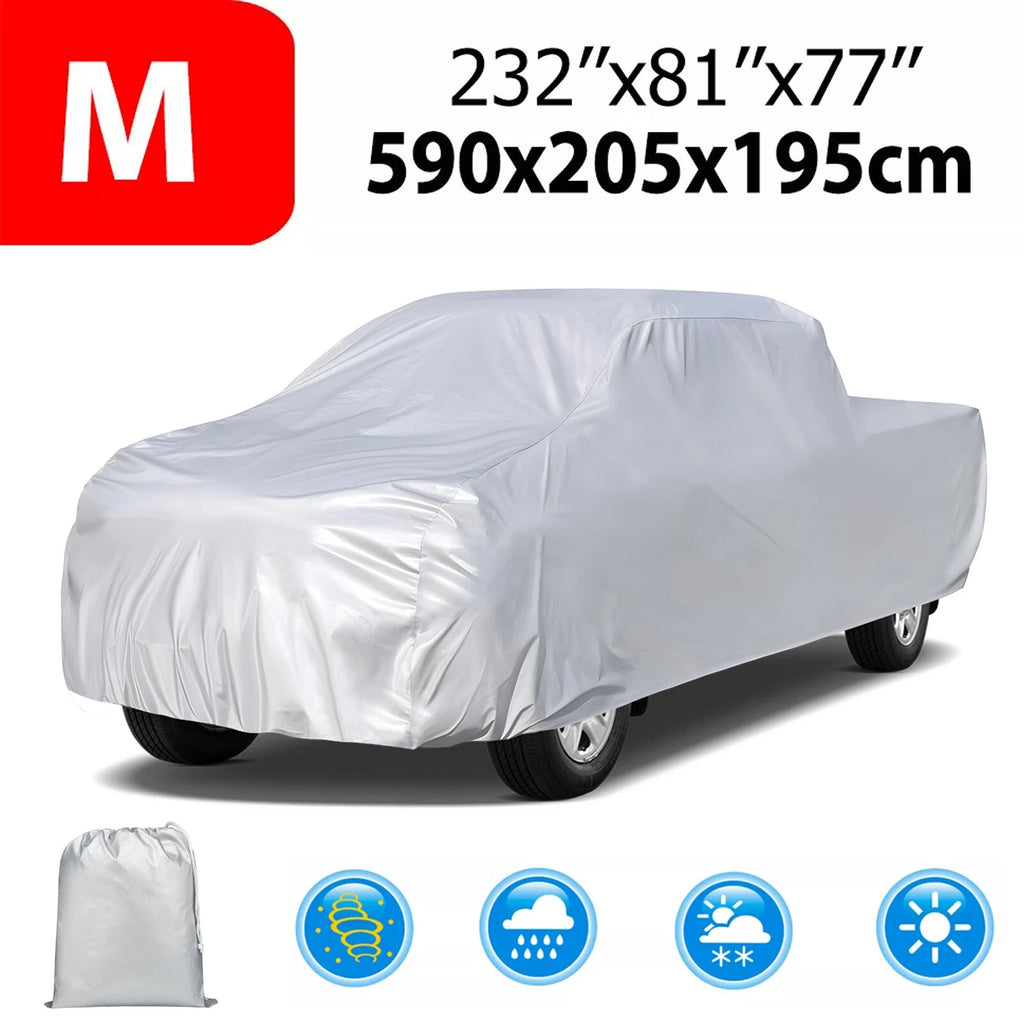 Car Cover for M Pickup Truck (Waterproof, Snowproof, Rainproof, Windproof)