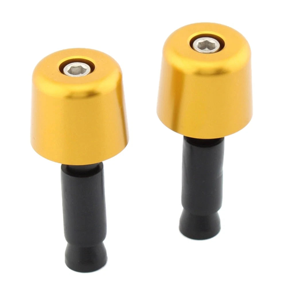 Handlebar Grips & End Caps for Universal Motorcycle (1in/25.4mm) Gold