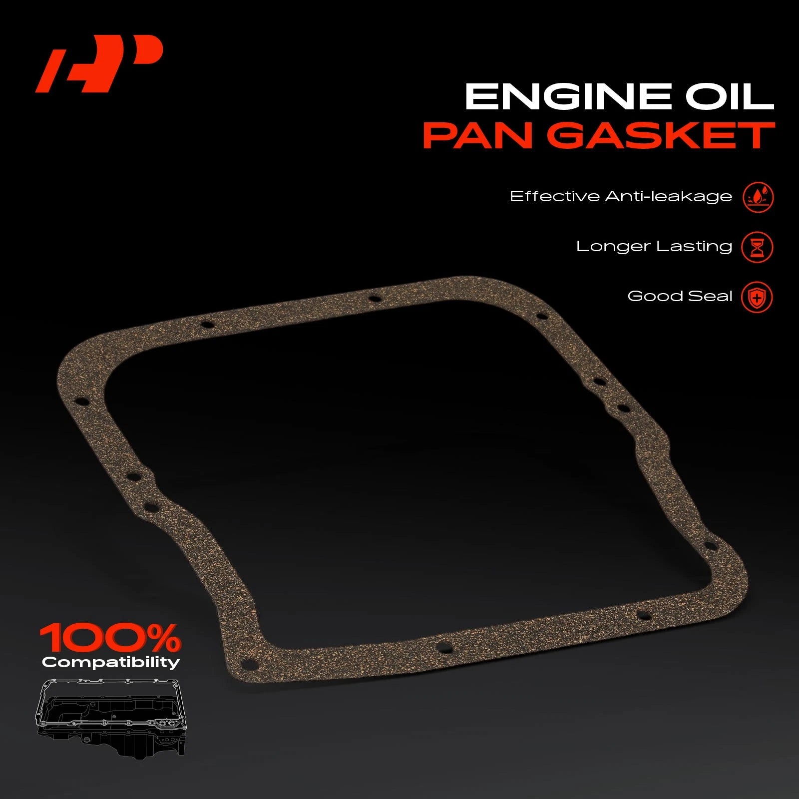 Engine Oil Pan Gasket with Sealant for Mitsubishi Outlander (2007–2020)