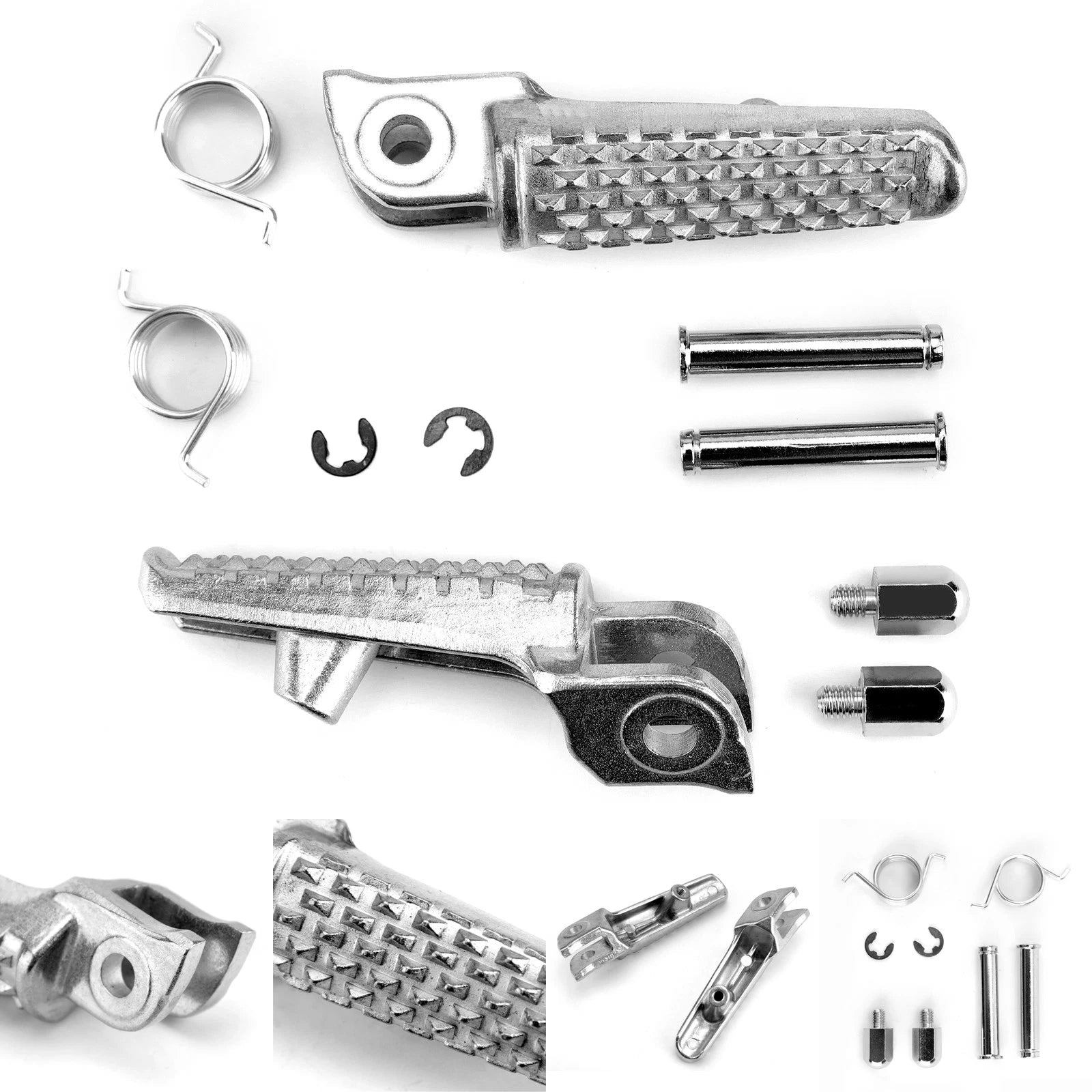 Front Foot Peg Footrest for Honda CB1000R CBR600RR CBR1000RR VTR1000S (2008–2023) Silver #8