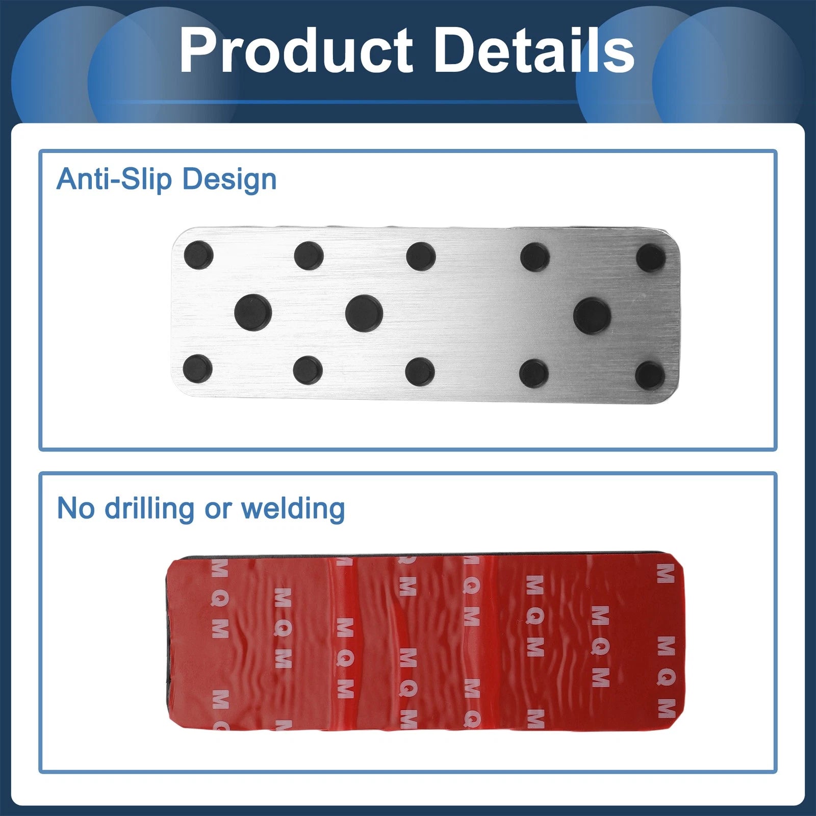 Footrest Pedals Cover for Subaru Forester (2003–2005) Aluminum Alloy Silver