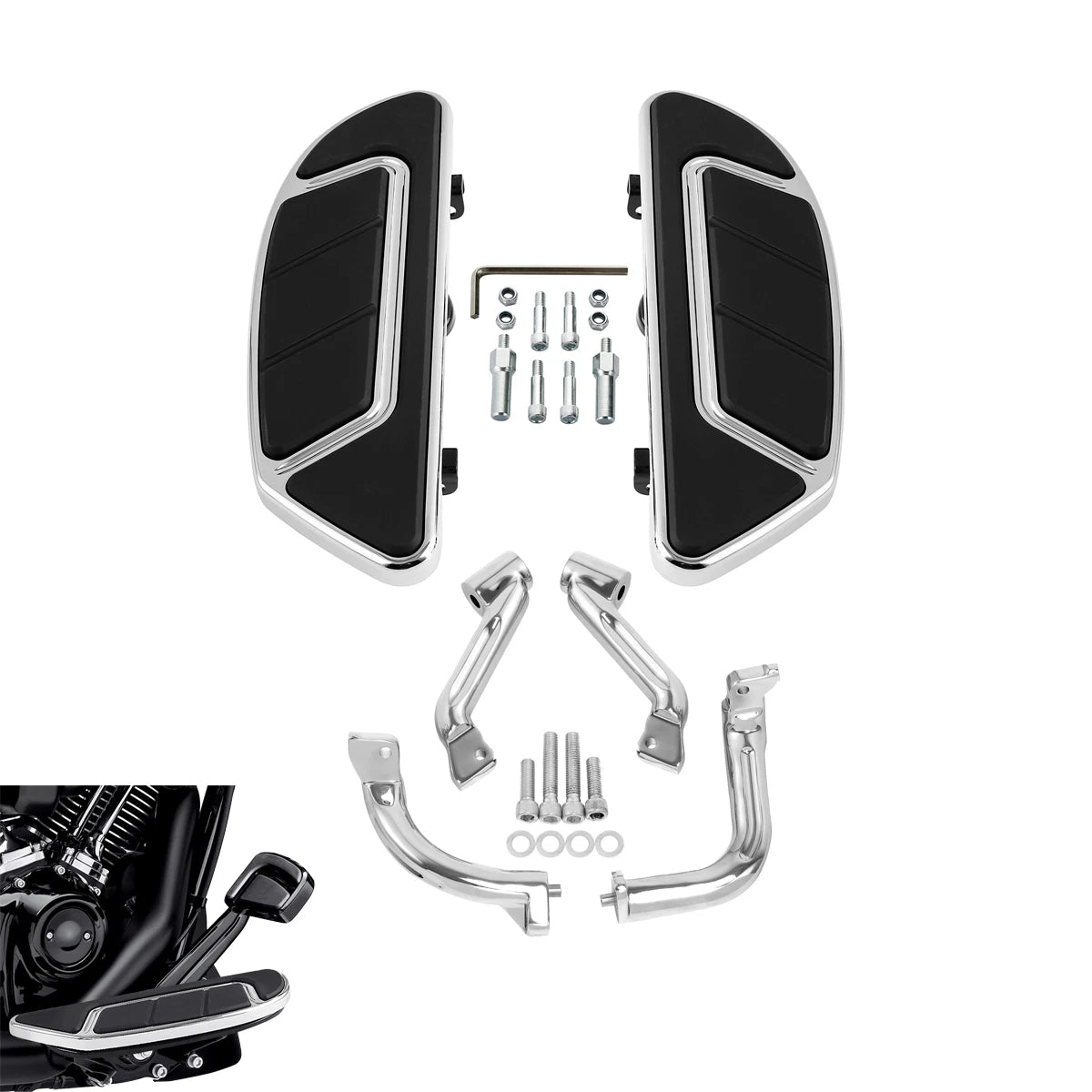 Driver Floorboard Footboard w/ Mount Bracket for Harley Electra Road Glide (2014–2024)
