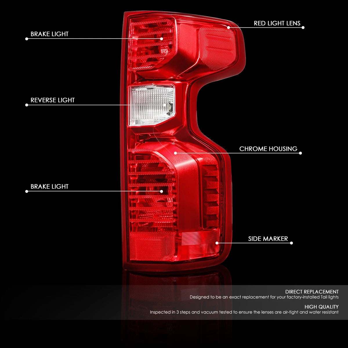 Tail Lights for Chevrolet Silverado 1500 LTD WT LT 2500HD 3500HD (2019–2024)