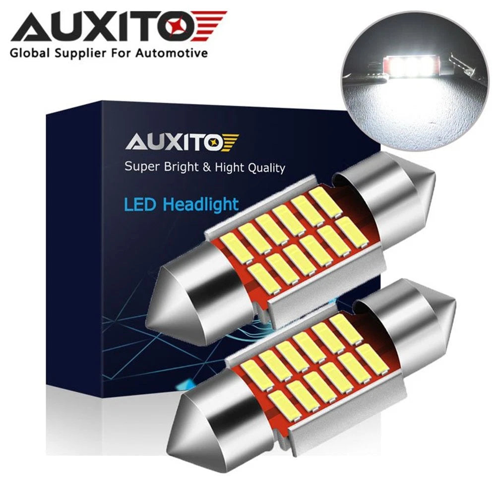 AUXITO 31MM LED Dome License Plate Light Bulb 6000K for (3175, DE3175, DE3021)