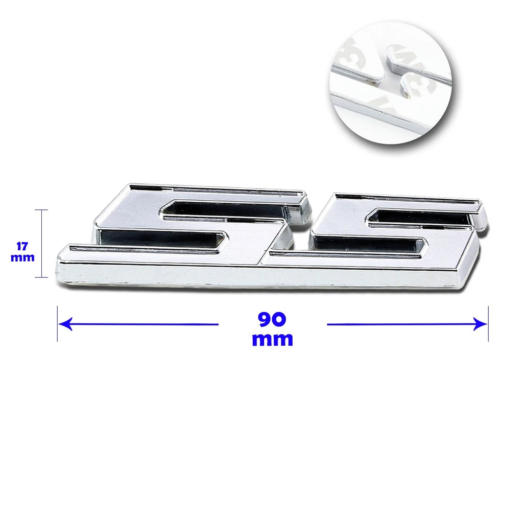 Polished Metal 3D Decal Emblem for Chevrolet Camaro/Impala/Chevelle (SS)