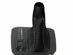 Leather Automatic Shift Boot Cover for BMW E38 (1995–2001) Black Gray Stitch