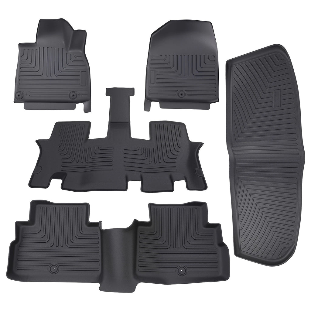 All-Weather TPE Black Floor Mat Set for Kia Telluride (2020–2025)