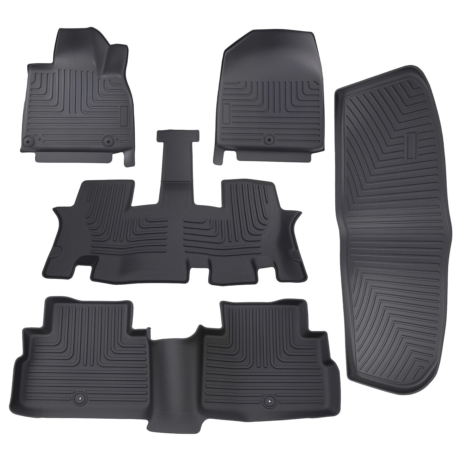 All-Weather TPE Black Floor Mat Set for Kia Telluride (2020–2025)