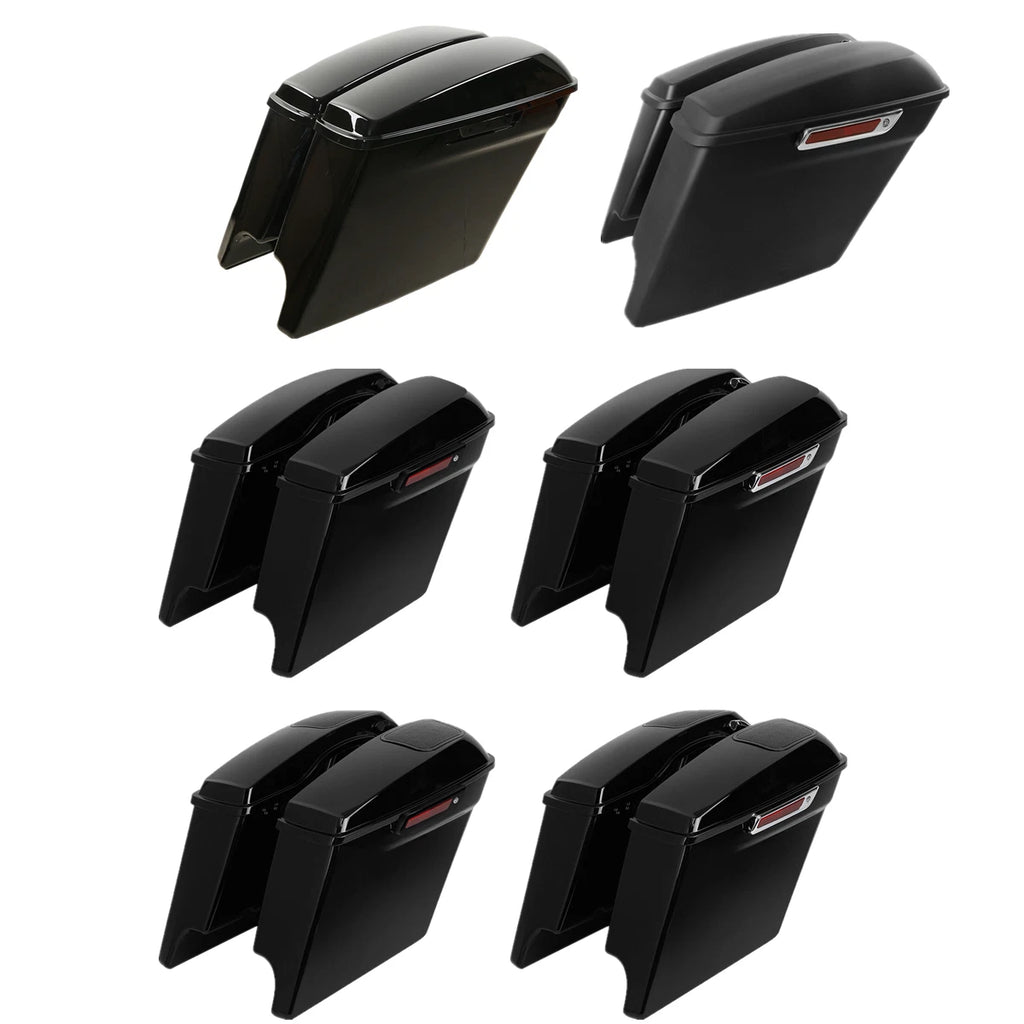 5" Stretched Extended Hard Saddlebags for Harley Touring Road King (1993–2013)