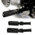 Black Rear Passenger Footpegs for Harley Softail Deluxe (2018-2025)