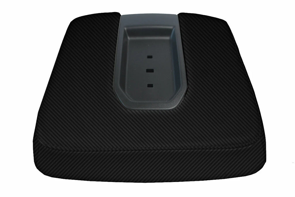 Carbon Fiber Console Lid Bench Cover for Chevrolet Silverado (2019–2020)