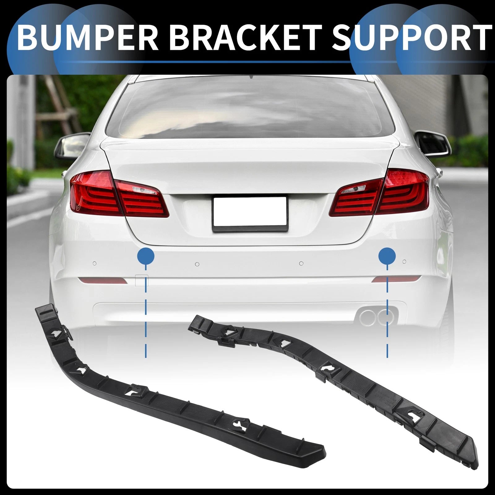 1 Pair Rear Bumper Retainer Bracket No.866131R000 for Hyundai Accent (2012–2017)