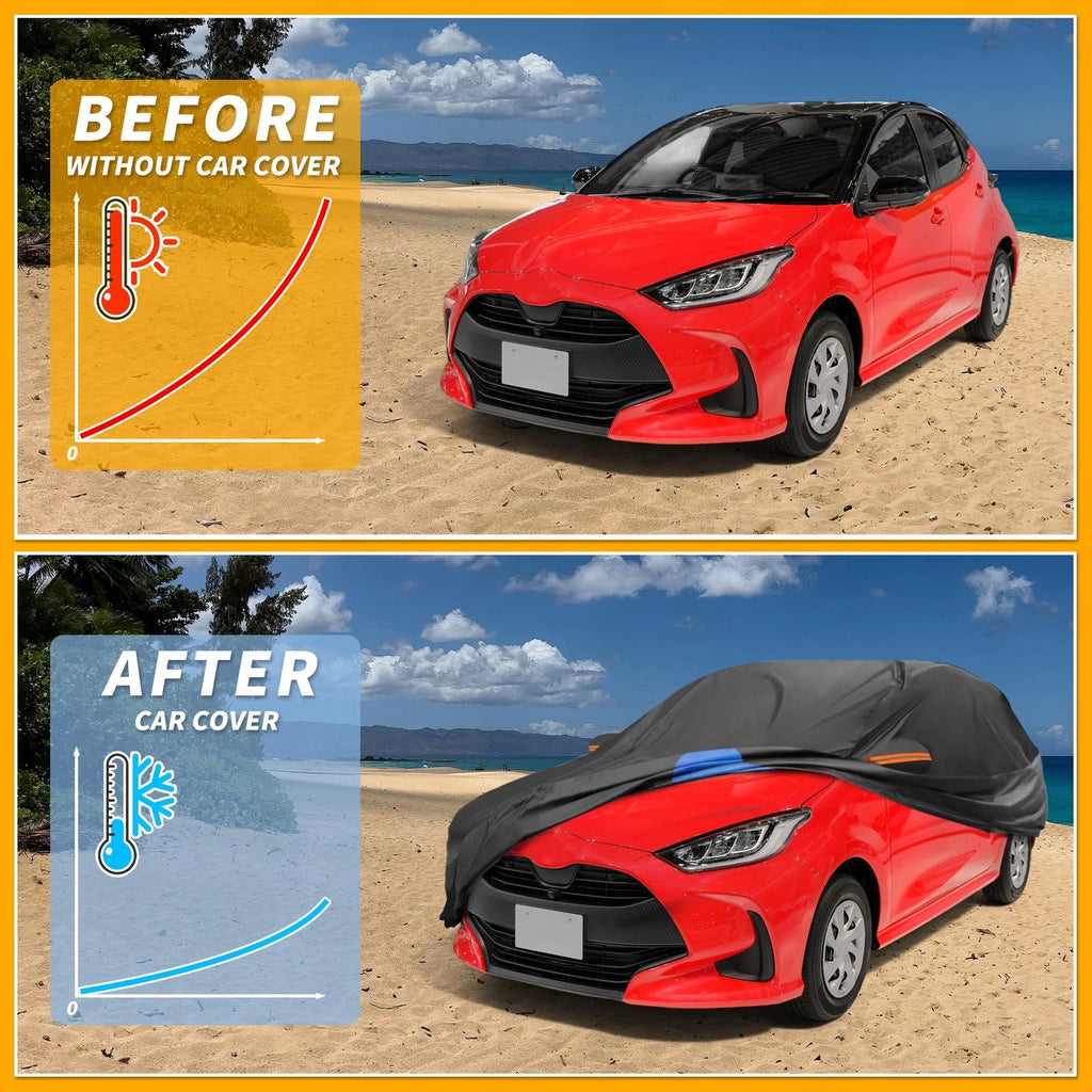 Waterproof Car Cover for Toyota Yaris (210D-PU)