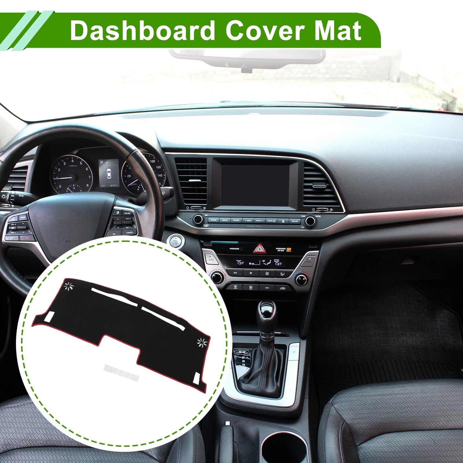 Dashboard Cover for Nissan Moco MG33S (2012–2018) Black Red Anti-Slip