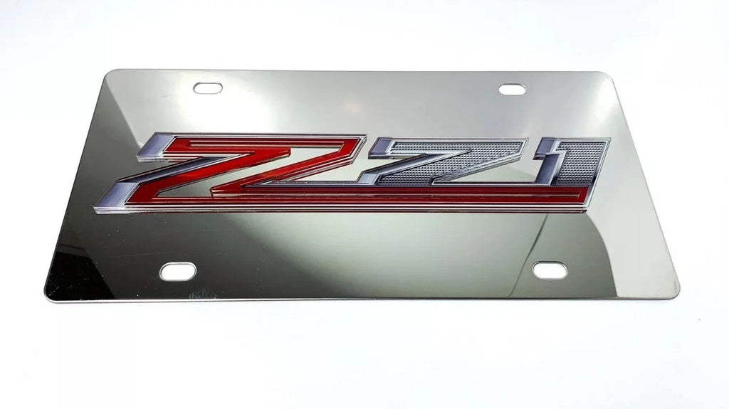 Chrome Emblem License Plate 3D Gloss Logo for Chevrolet Silverado Z71 (2014–2021)