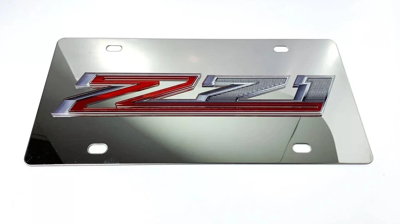 Chrome Emblem License Plate 3D Gloss Logo for Chevrolet Silverado Z71 (2014–2021)