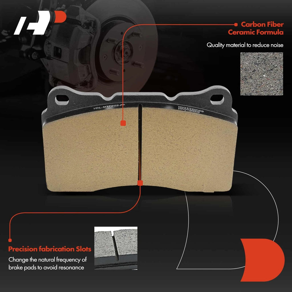 Set of 4 Front Ceramic Brake Pads for Chevy Corvette (2015â2016)