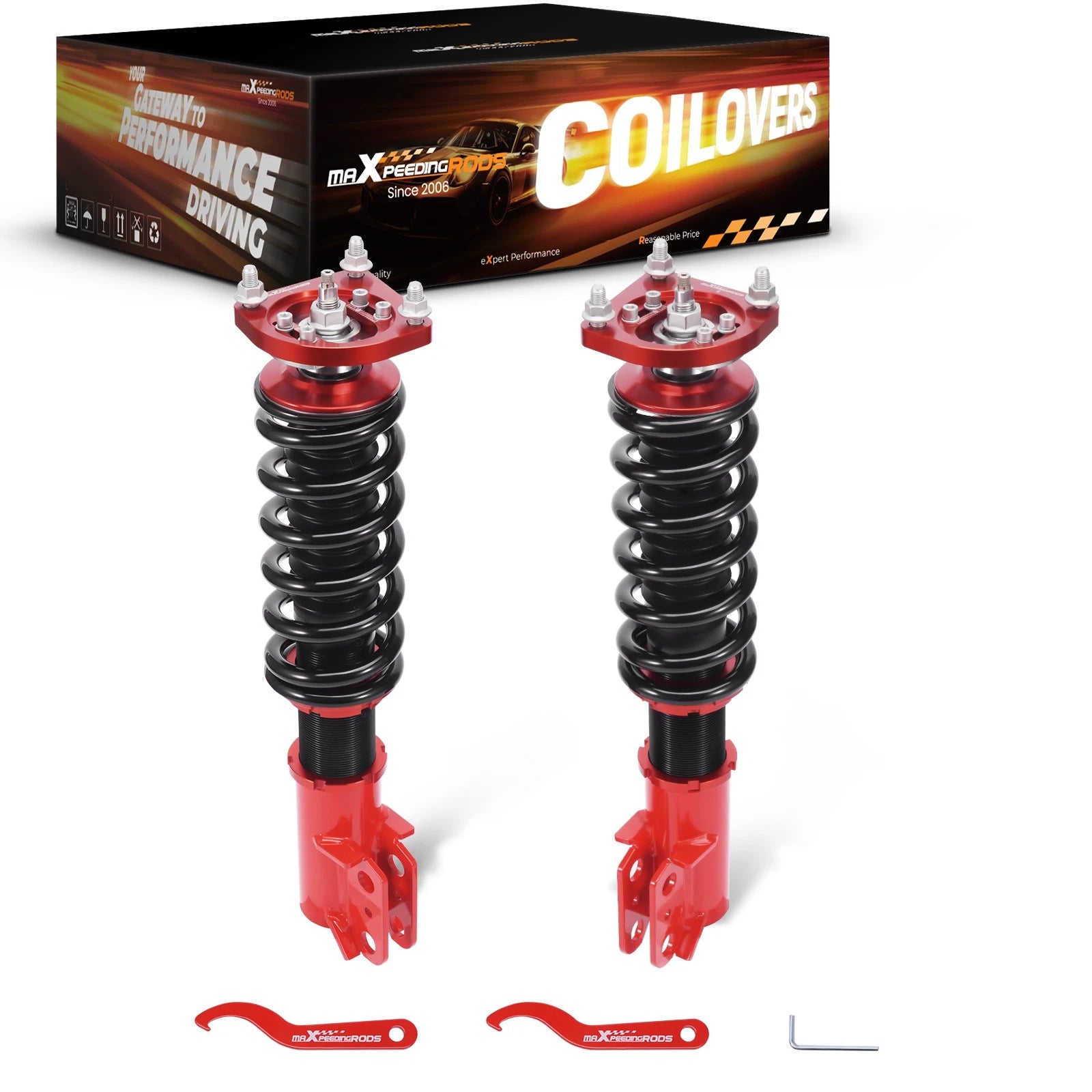 Front Coilovers 24 Way Adjustable Damper for Ford Mustang (1999–2004)