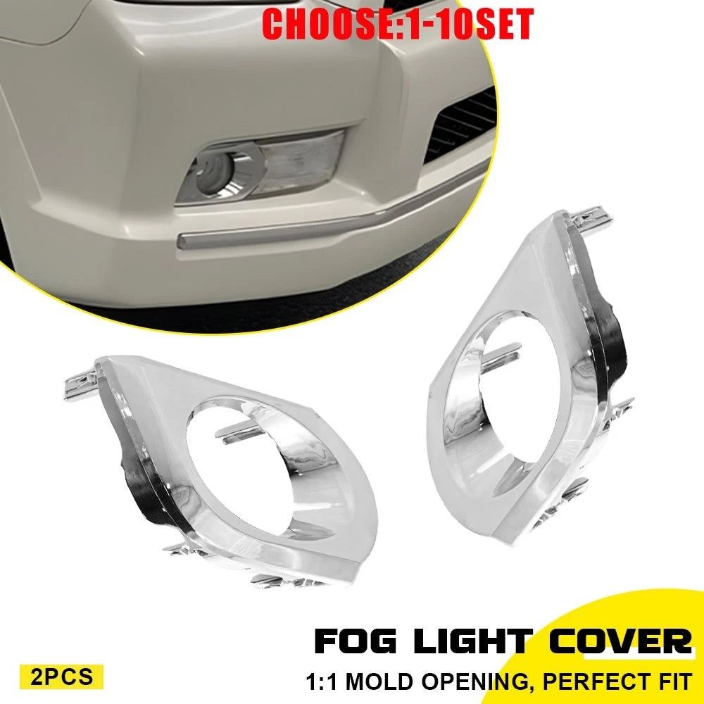 Set of 2 Chrome Fog Light Lamp Bezels for Toyota 4Runner (2010–2013)