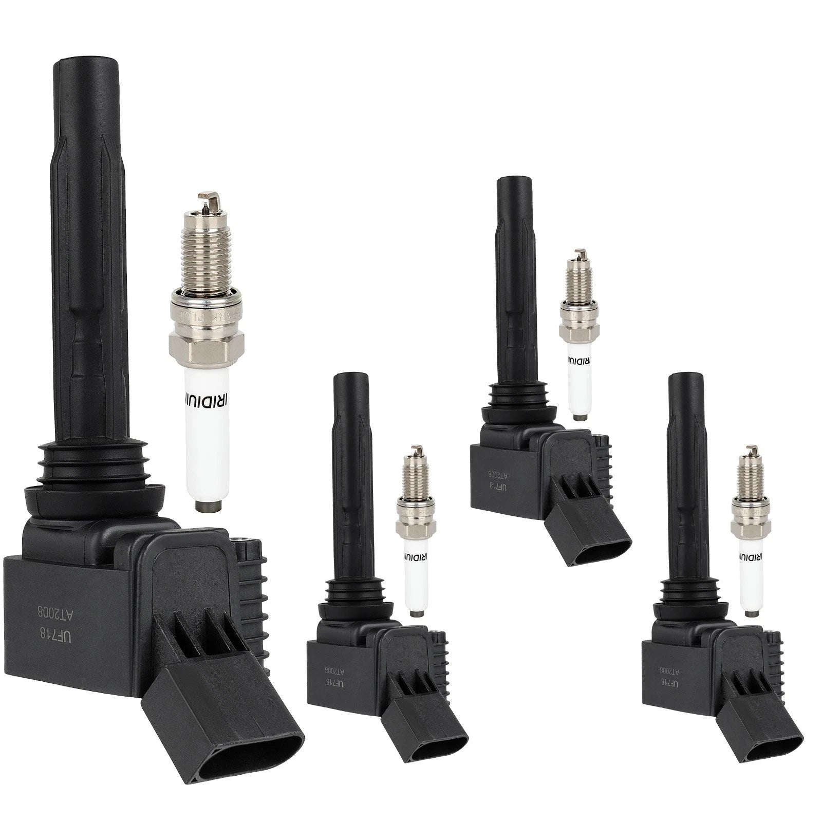 Set of 4 Ignition Coils & Spark Plugs for Audi A3 Sportback e-tron