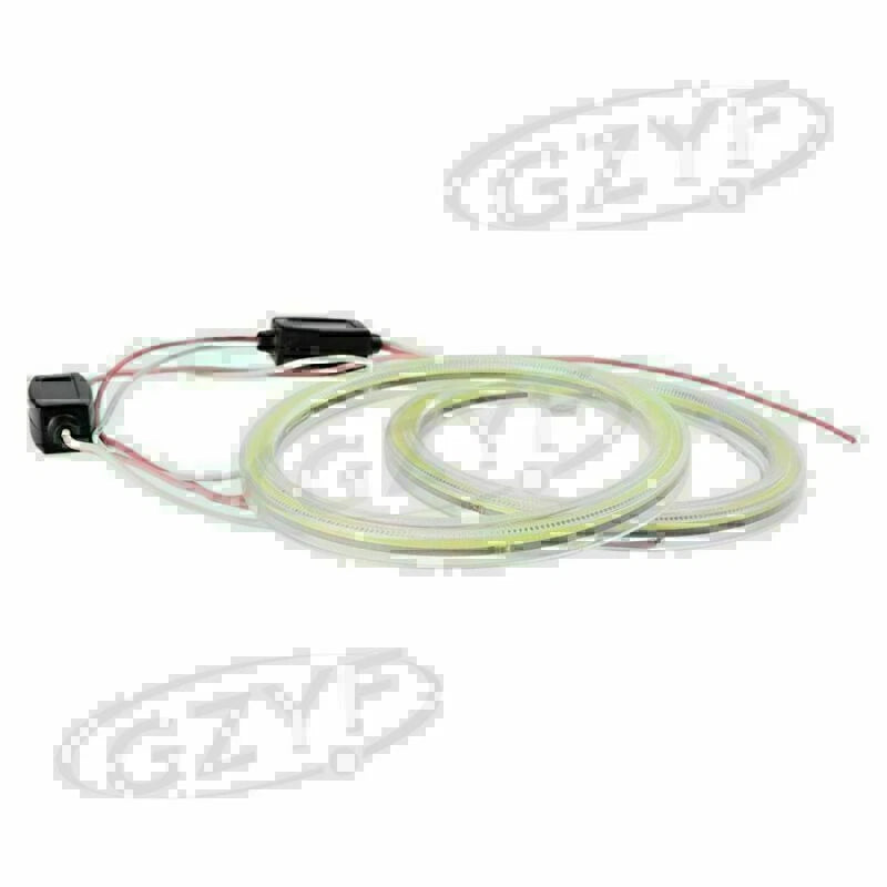 Pair 80mm COB LED Angel Eyes Halo Ring Fog Lamps for