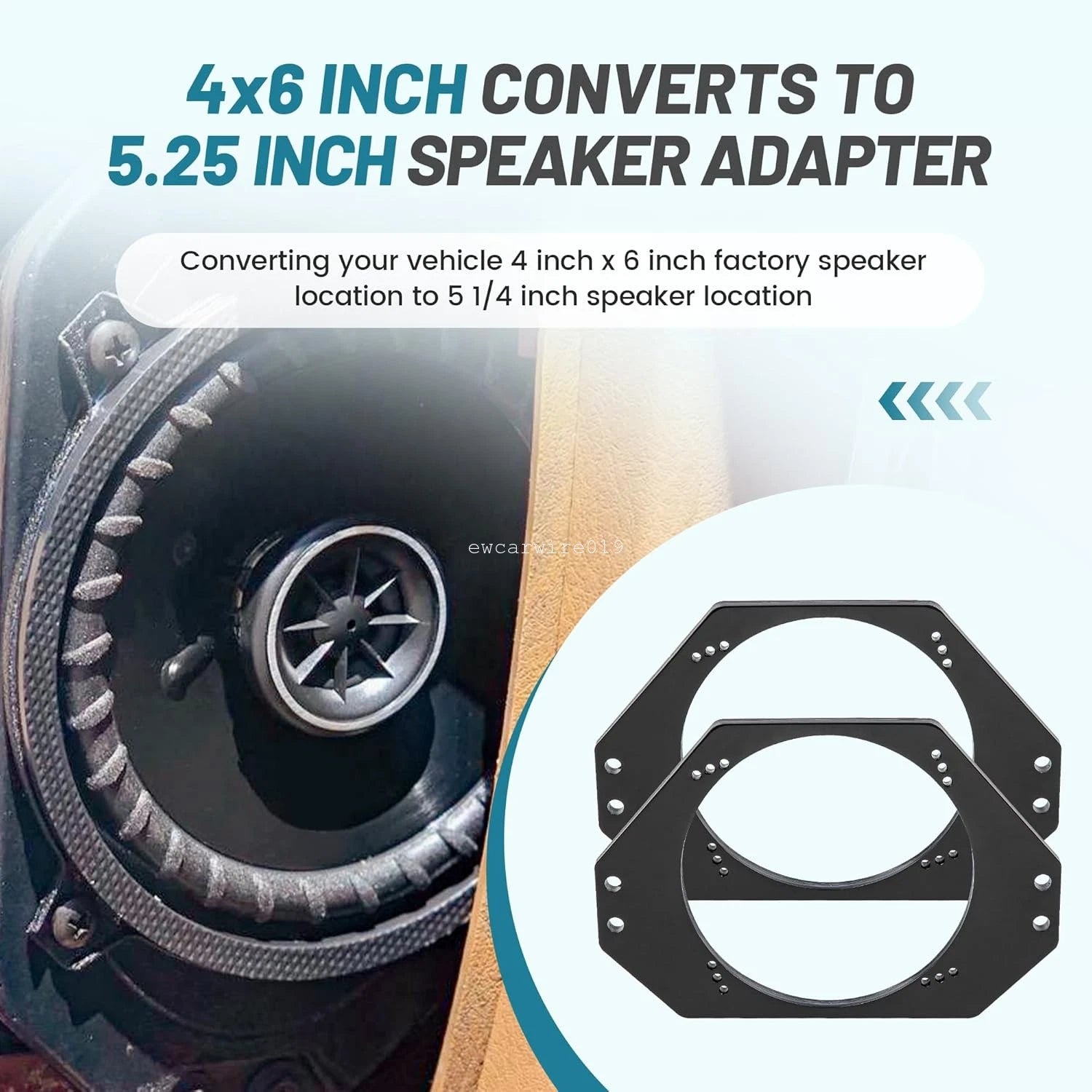 Set of 2 Front Dash Mount Speaker Brackets for Jeep Wrangler (1997–2006)