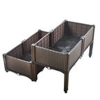 2X Raised Garden Bed Planter for Elevated Flower Vegetable Growing