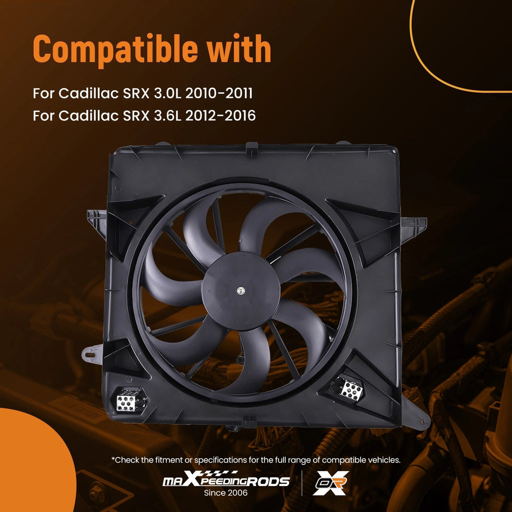 Electric Radiator Cooling Fan for Cadillac SRX 3.0L/3.6L (2010–2016) TYC622650