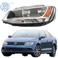 Driver Side Headlight for Volkswagen Jetta (2011–2018) Halogen Black Housing