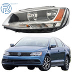 Driver Side Headlight for Volkswagen Jetta (2011–2018) Halogen Black Housing