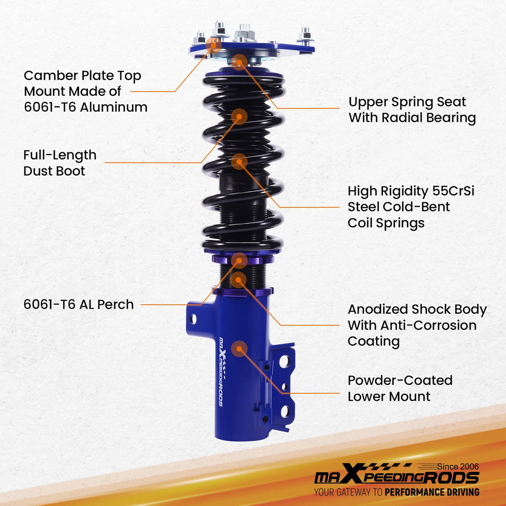 Coilover Kit for Hyundai Veloster (2012-2017) Adjustable Height