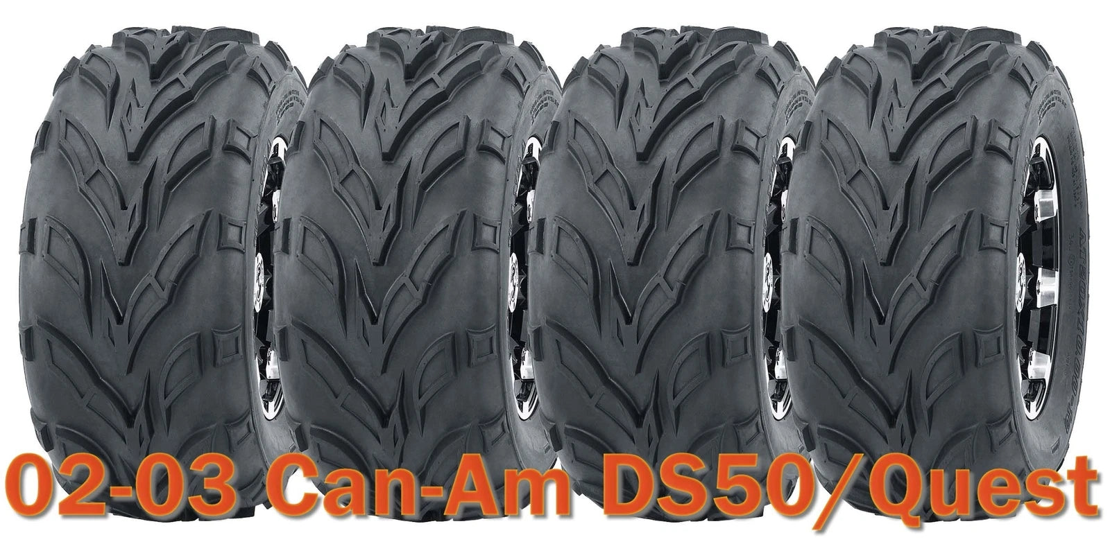 Set of 4 16x8-7 WANDA ATV Tires for Can-Am DS50/Quest (2002–2003)