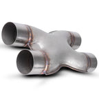 Universal Crossover X Pipe Dual 2.5" Stainless Steel Exhaust Tip