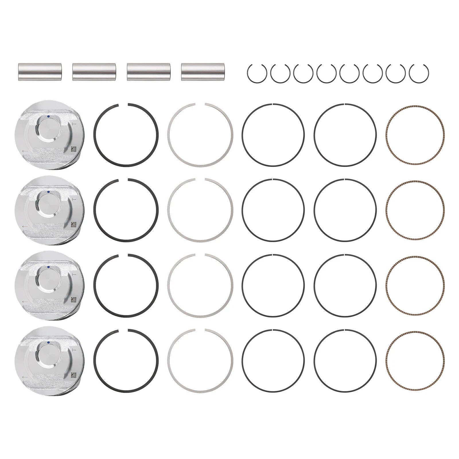 4Pcs Pistons & Rings Kit for Chevy Camaro Equinox Malibu Traverse 2.0L (2013–2020)