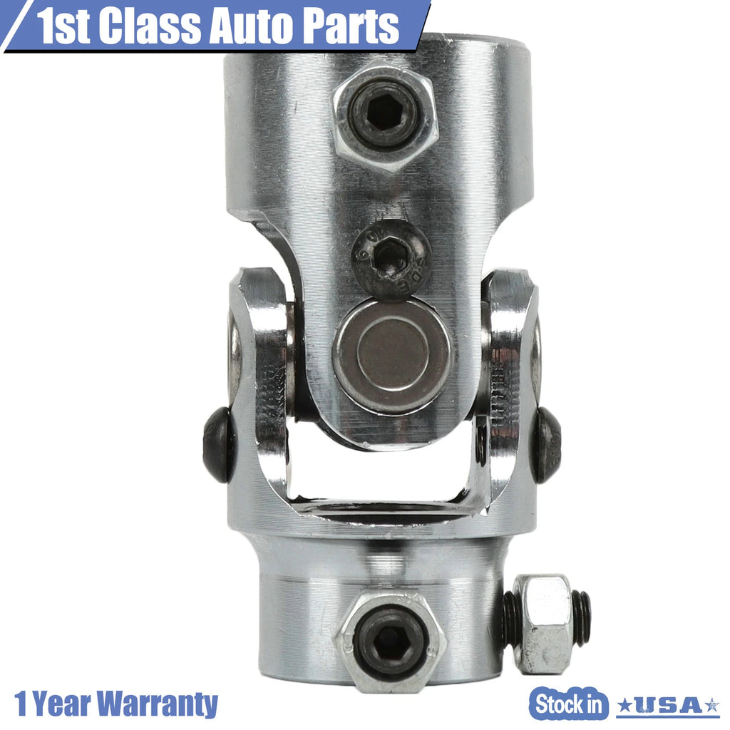 Chrome Steering U Joint for Rat Street Rod (1"-48 Spline x 3/4" DD)