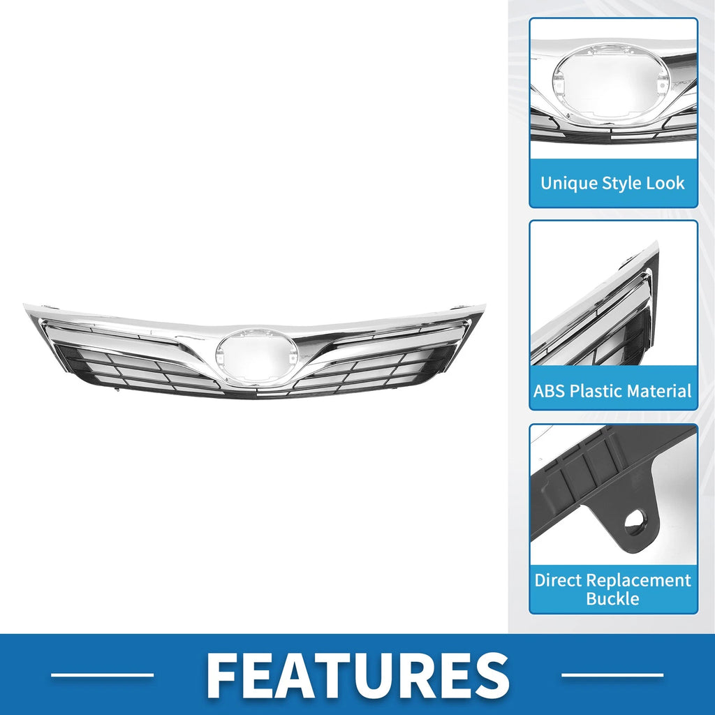 Front Hood Bumper Grille for Toyota Camry LE (2012) - Black
