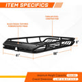 Mild Steel Roof Rack for Van/SUV (68"x 41") Cargo Carrier Basket