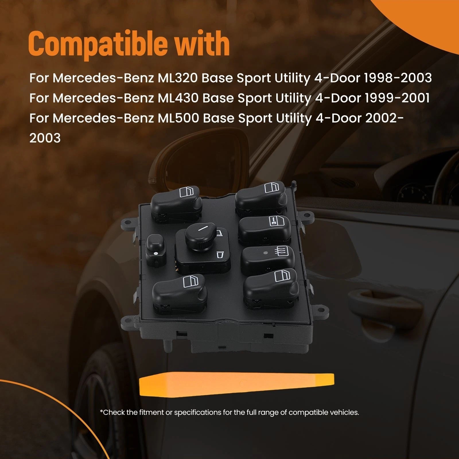 Master Power Window Switch for Mercedes ML320 ML430 ML55 AMG (1998–2003)