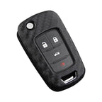 Carbon Fiber Flip Key Fob Case for Chevy Buick Chevrolet