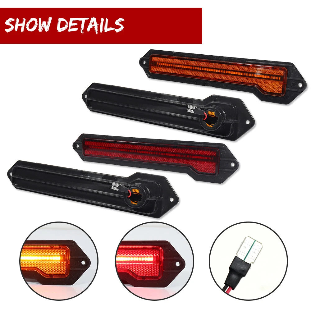 4X LED Side Marker Lights for Chevrolet Monte Carlo (1970–1972)