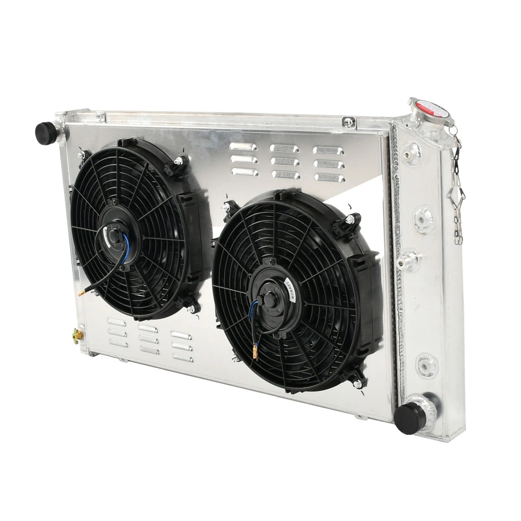 3 Row Radiator with Shroud Fan for Chevy C/K C10/20/30 K10/20 (1973–1986)