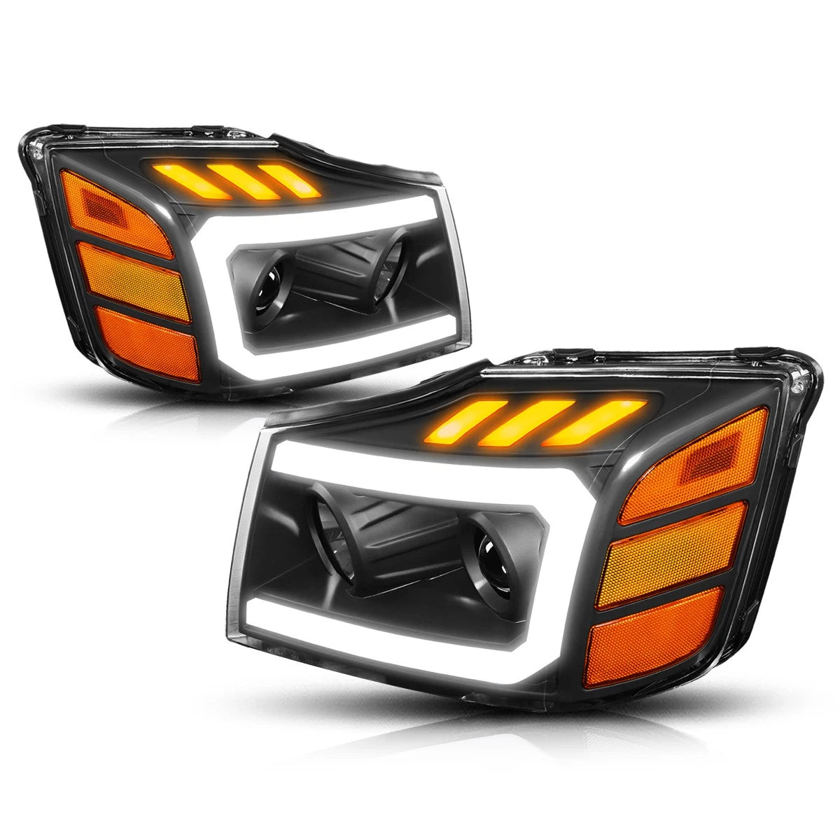 LED DRL Turn Signal Projector Headlight for Titan/Armada (2004–2015)
