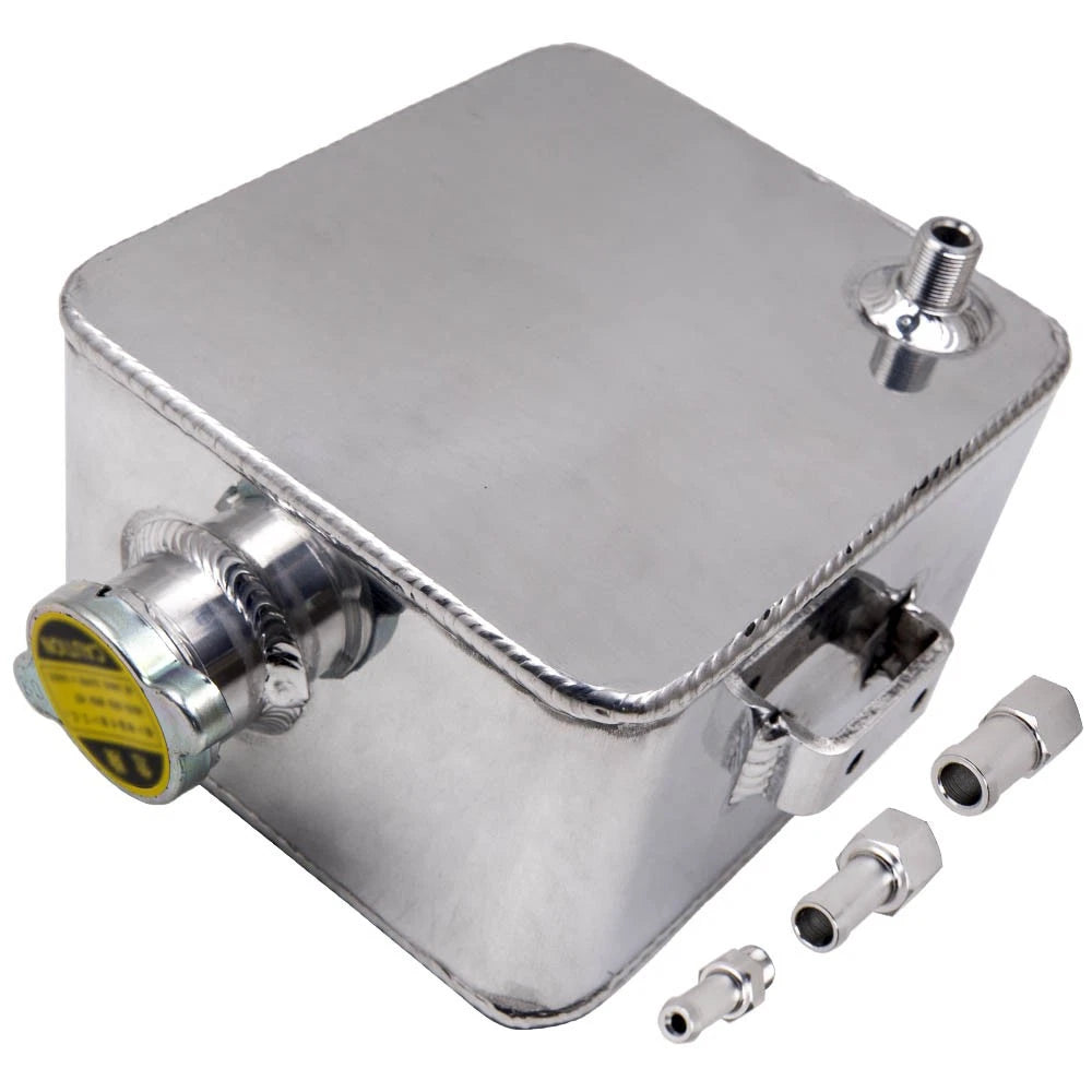 2500mL Aluminum Coolant Expansion Overflow Tank & Cap for Universal Models