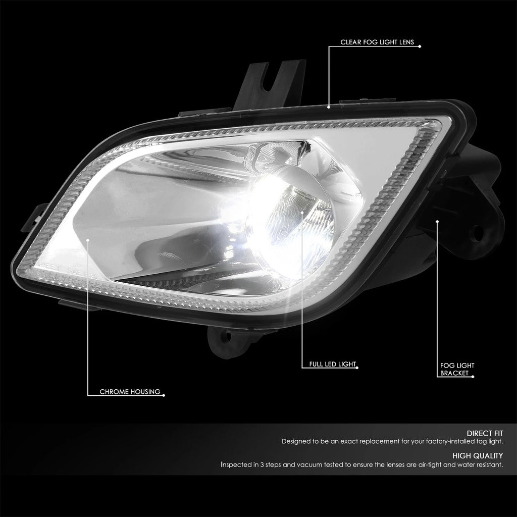LED Fog Lights for Freightliner Cascadia (2018–2024) - Chrome Housing